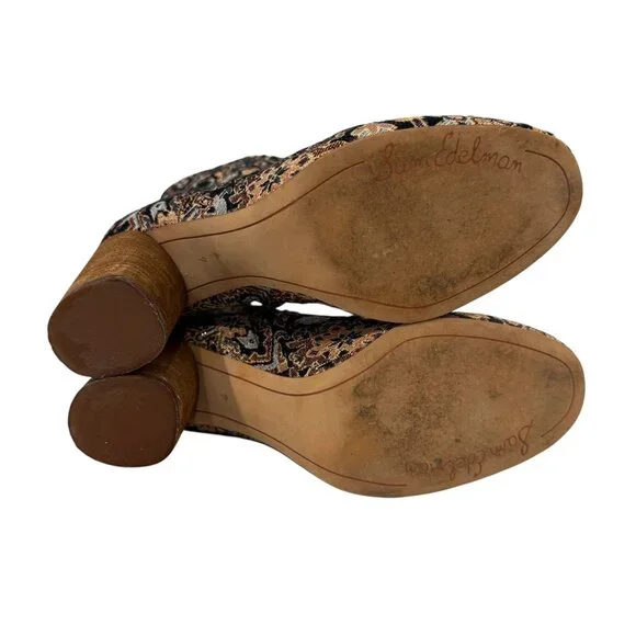 Sam Edelman for Anthropologie Corra Tapestry Ankle Boots Sz 7 - Picture 9 of 16